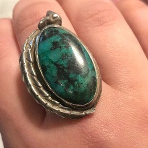 Vintage Sterling Silver Chrysocolla Ring